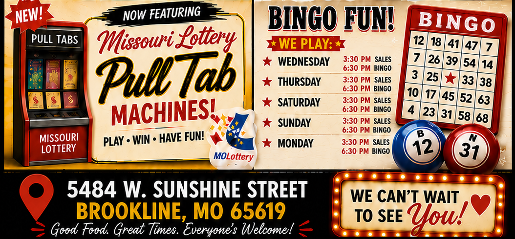 Missouri Lottery Pull Tab Machines — now featuring at Barnhouse Bingo & Bites