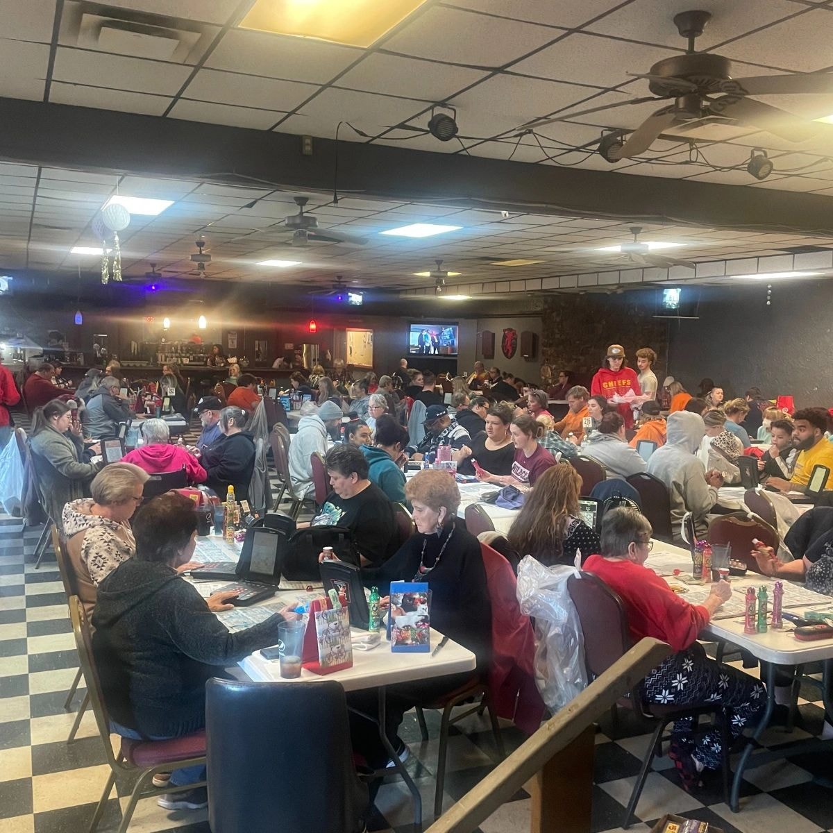 Packed bingo hall at Barnhouse Bingo & Bites